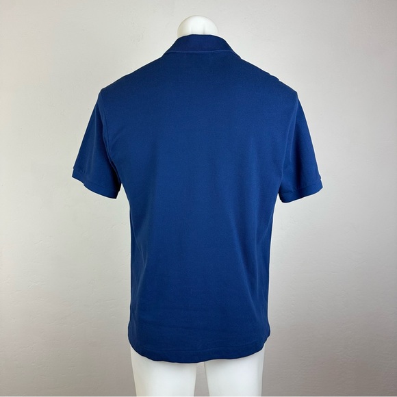 Lacoste Men's Pique Polo Shirt in Navy Blue - Picture 5 of 5
